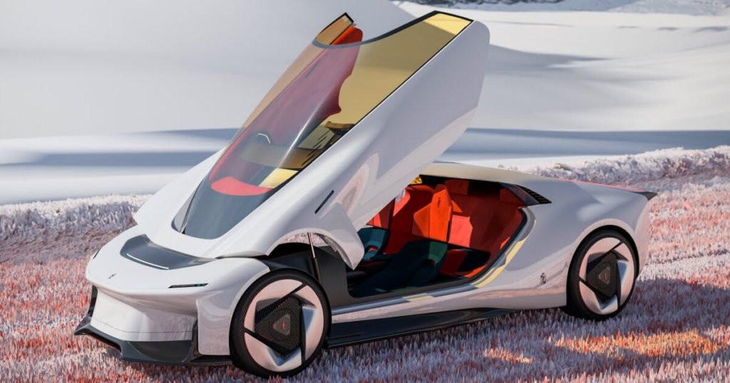 pininfarina's enigma GT, a hydrogen-powered concept car with AR - Designboom