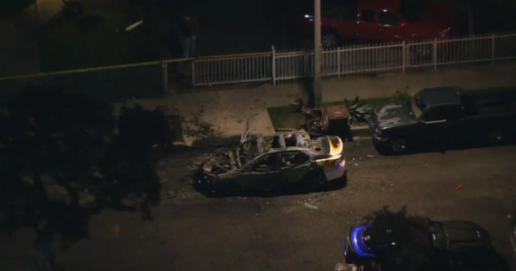 1 injured after apparent car explosion in Compton - CBS Los Angeles
