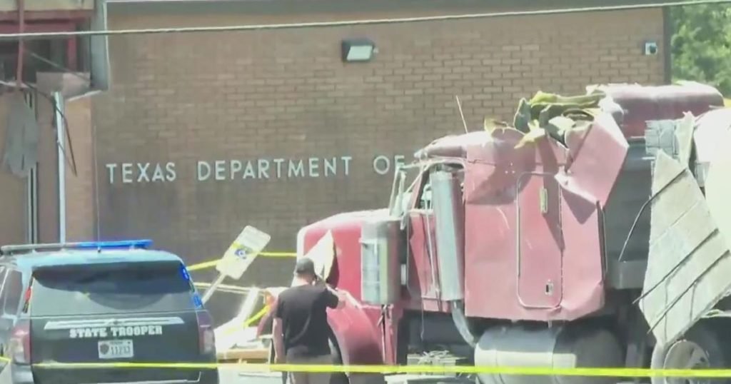 Second person dies from semi-truck crash into Brenham DPS office - CBS News