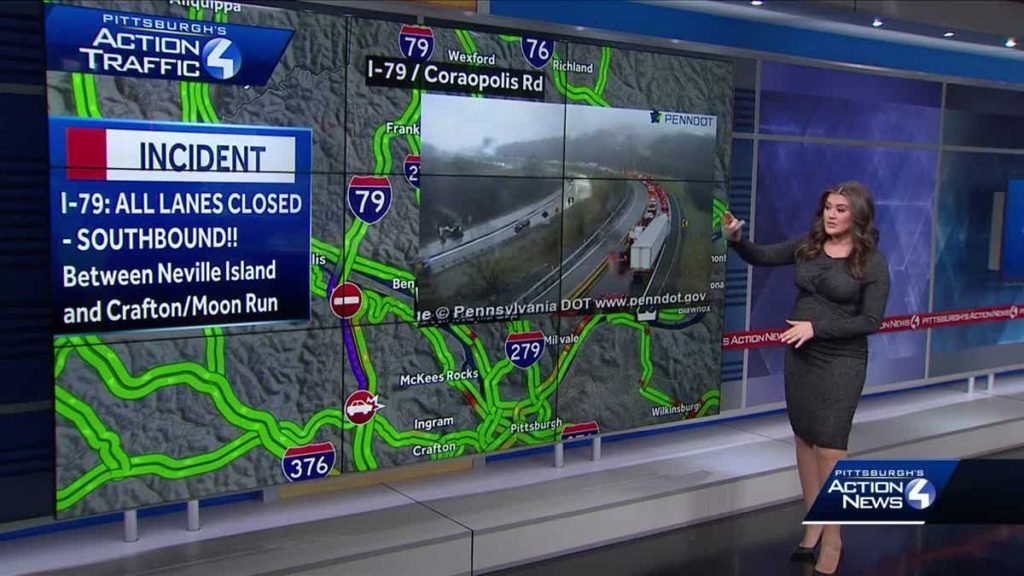 I-79 south shut down after truck rolls over in multi-vehicle crash - WTAE Pittsburgh