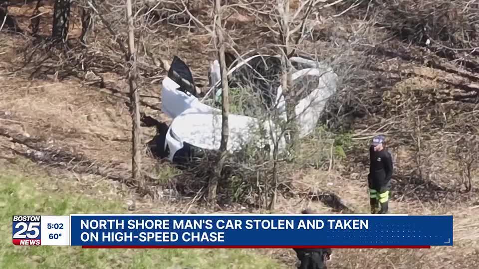 3 facing charges in stolen car chase on Mass. highways, victim says ‘they wrecked the whole thing’ - Boston 25 News