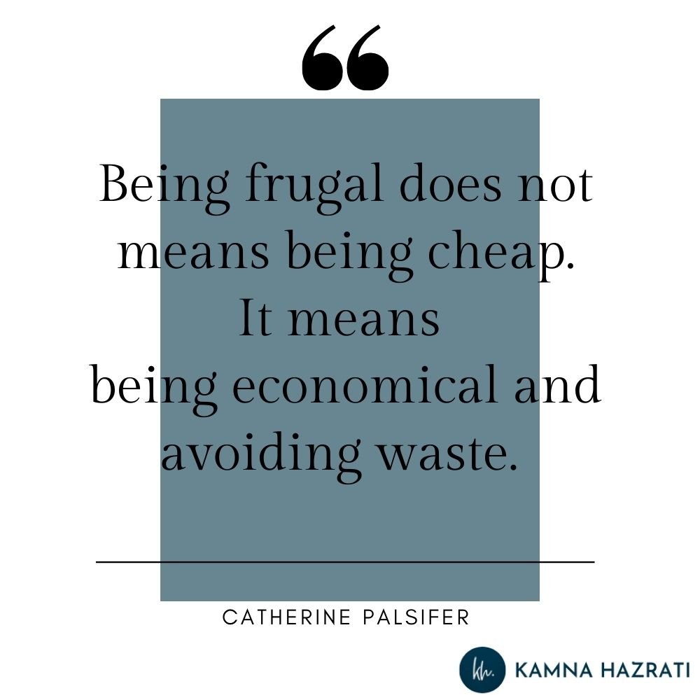 being frugal quote