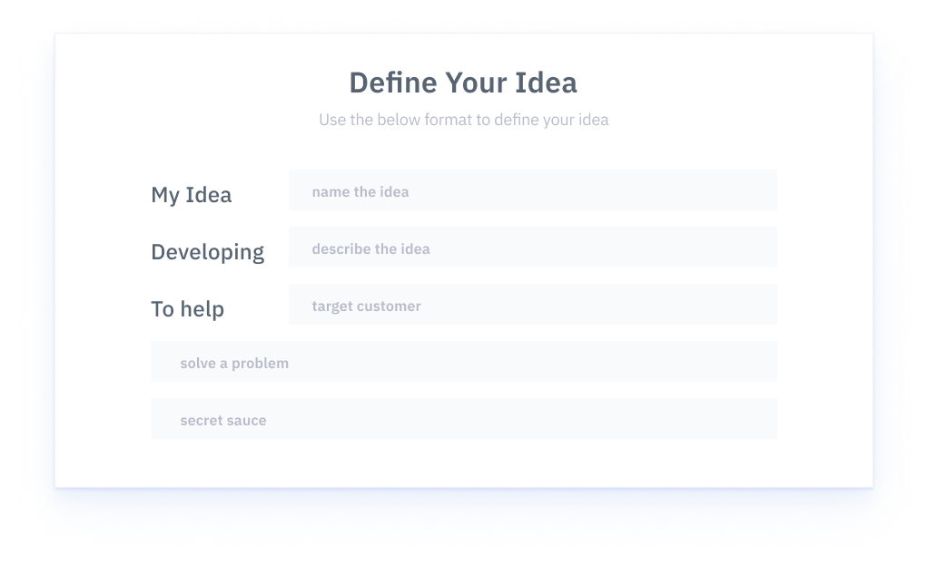 Idea development template