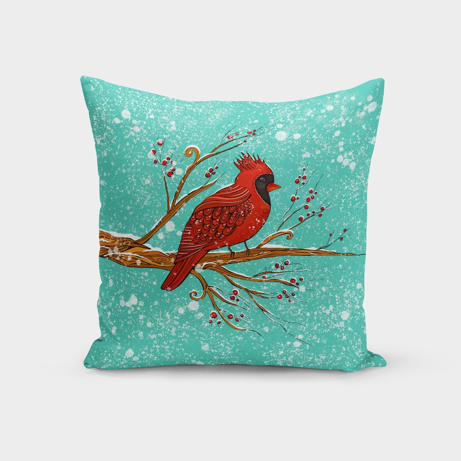 Details about   Winter Cardinal Pillow Cover 