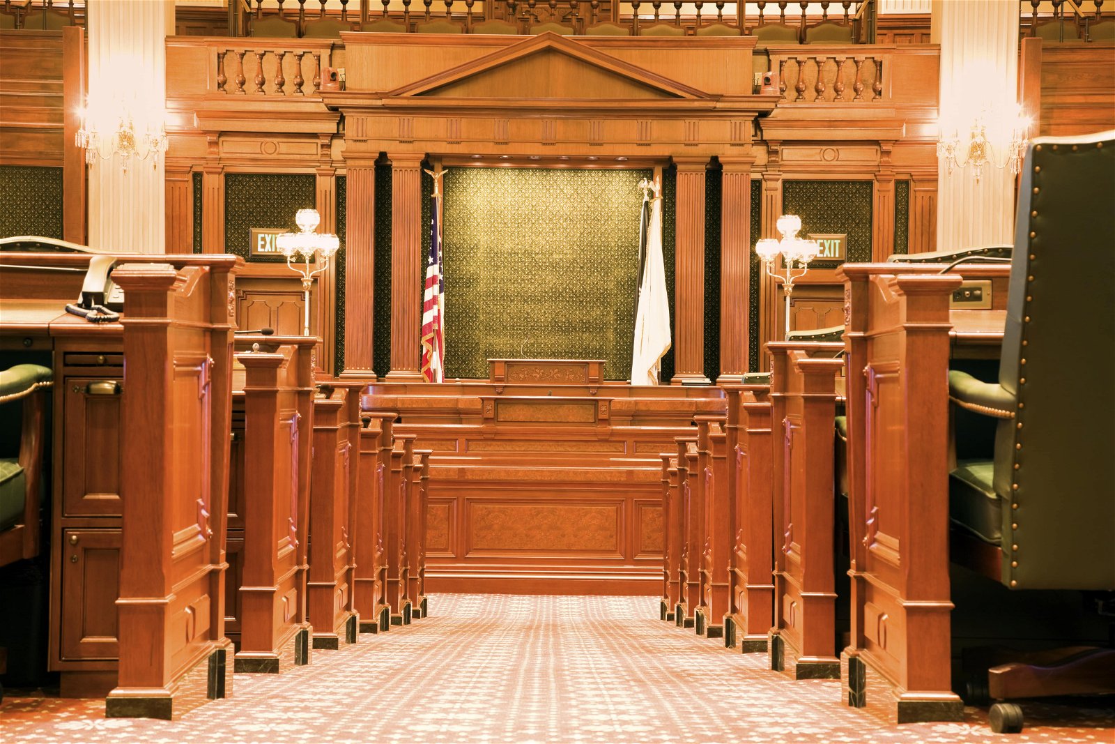 Courthouse before a trial.